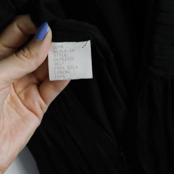 Tadashi Shoji evening dress black gown upscale chic maxi long event gala lace 16 - Picture 7 of 8